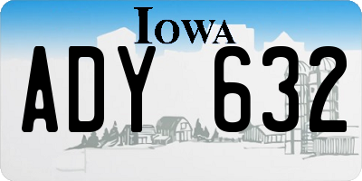 IA license plate ADY632