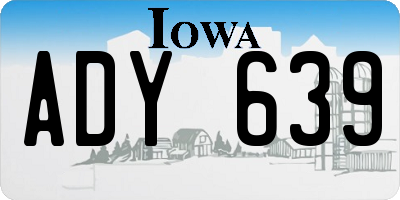 IA license plate ADY639