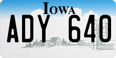 IA license plate ADY640