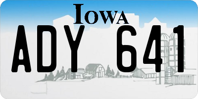 IA license plate ADY641