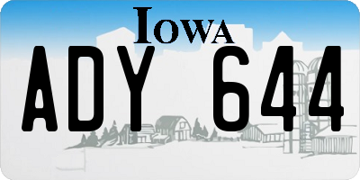 IA license plate ADY644