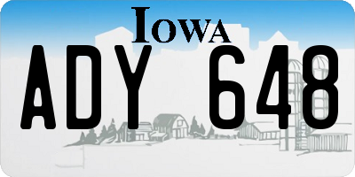 IA license plate ADY648