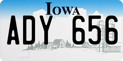 IA license plate ADY656
