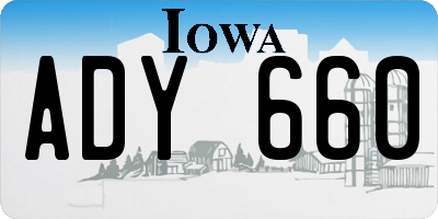 IA license plate ADY660