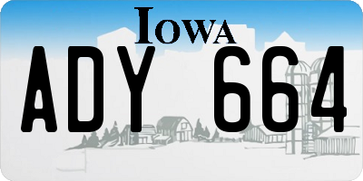 IA license plate ADY664