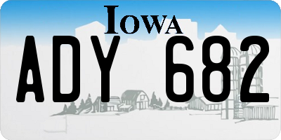 IA license plate ADY682