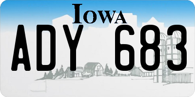 IA license plate ADY683