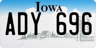 IA license plate ADY696