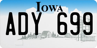 IA license plate ADY699
