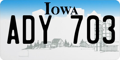 IA license plate ADY703