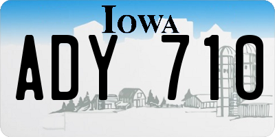 IA license plate ADY710