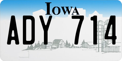 IA license plate ADY714