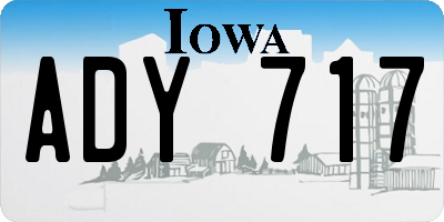 IA license plate ADY717