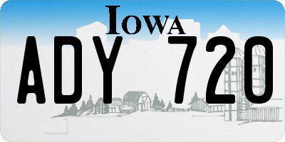 IA license plate ADY720