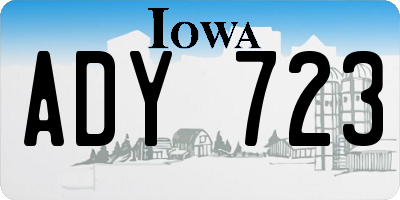 IA license plate ADY723