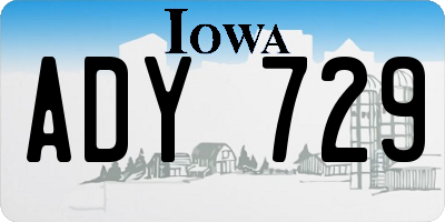 IA license plate ADY729