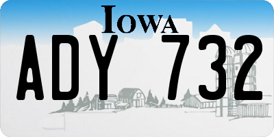 IA license plate ADY732