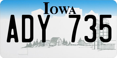 IA license plate ADY735