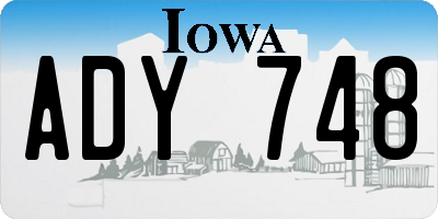 IA license plate ADY748