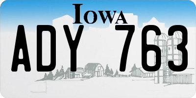 IA license plate ADY763