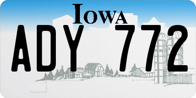 IA license plate ADY772