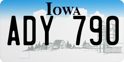 IA license plate ADY790