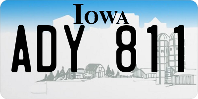IA license plate ADY811