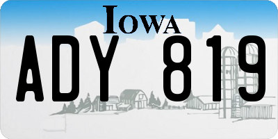 IA license plate ADY819