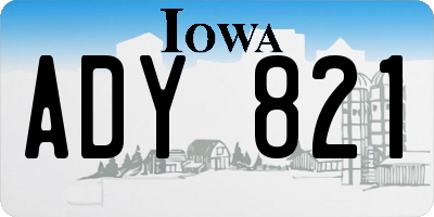 IA license plate ADY821