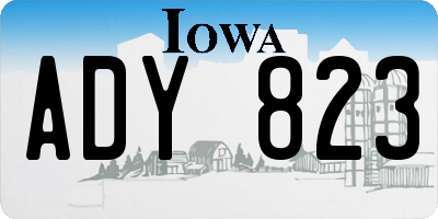 IA license plate ADY823