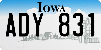 IA license plate ADY831