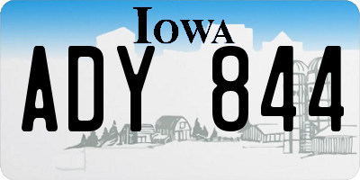 IA license plate ADY844
