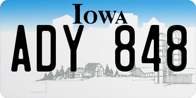 IA license plate ADY848