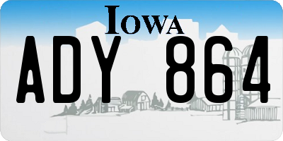 IA license plate ADY864