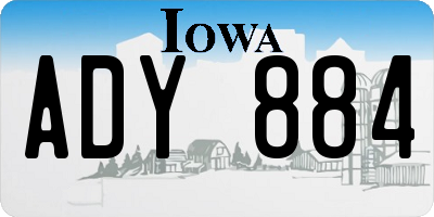 IA license plate ADY884