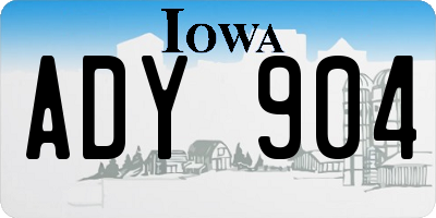 IA license plate ADY904