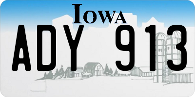 IA license plate ADY913