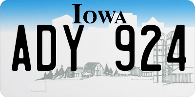 IA license plate ADY924