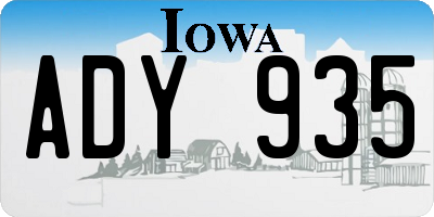 IA license plate ADY935