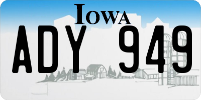 IA license plate ADY949