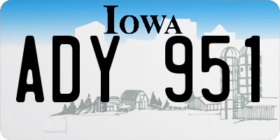IA license plate ADY951