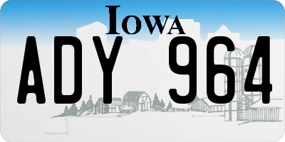 IA license plate ADY964