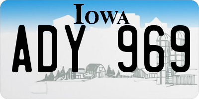 IA license plate ADY969