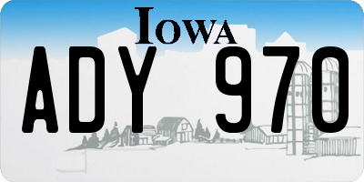 IA license plate ADY970