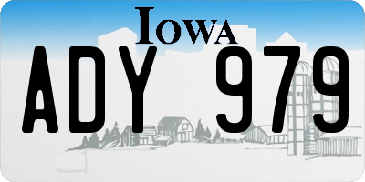 IA license plate ADY979