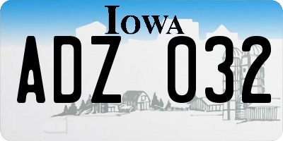 IA license plate ADZ032