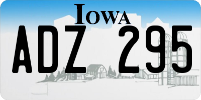 IA license plate ADZ295