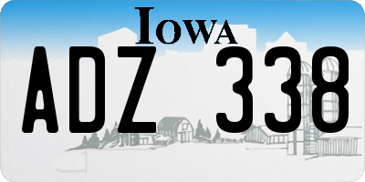 IA license plate ADZ338