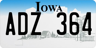 IA license plate ADZ364