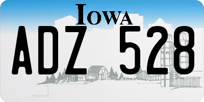 IA license plate ADZ528